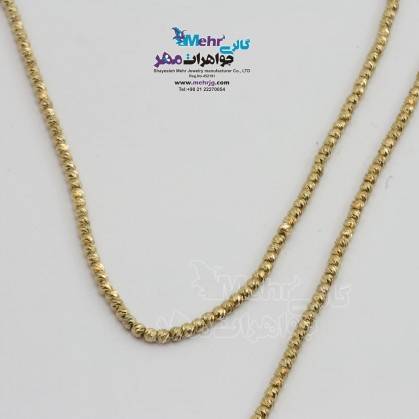Half a set of gold - necklace and bracelet - carved design-SS0472
